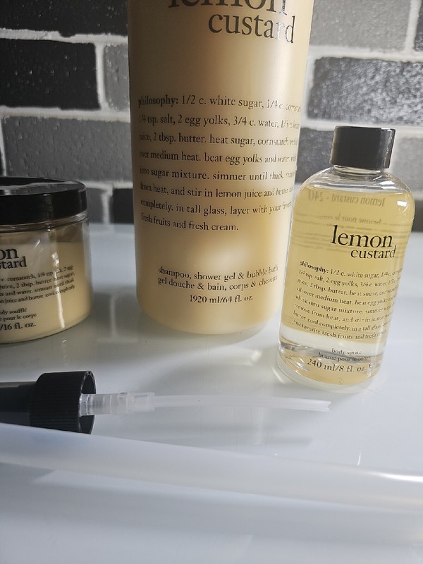 Philosophy Lemon Custard Shampoo,Glazed Body Souffle 16oz & Body Spritz 8oz gallery