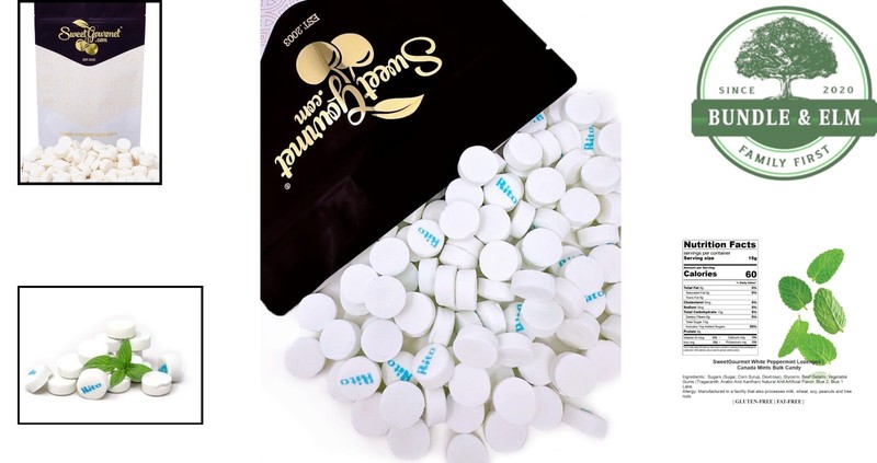 Bulk White Peppermint Lozenges, Classic Hard Candy, 2 Pound Resealable Bag gallery