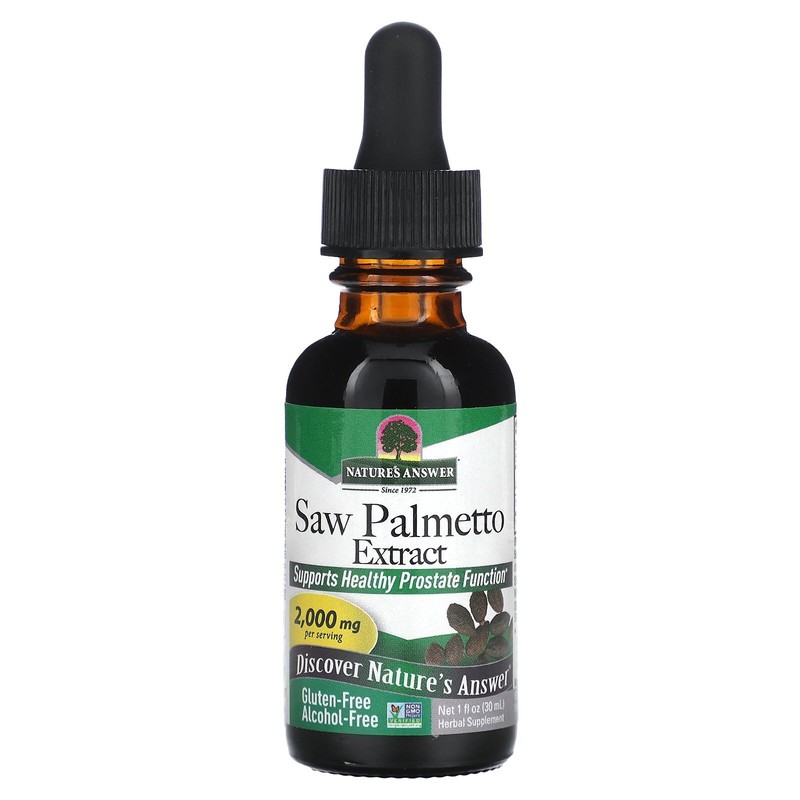 Nature s Answer Saw Palmetto Alcohol-Free 2 000 mg 1 fl oz 30 ml Alcohol-Free,