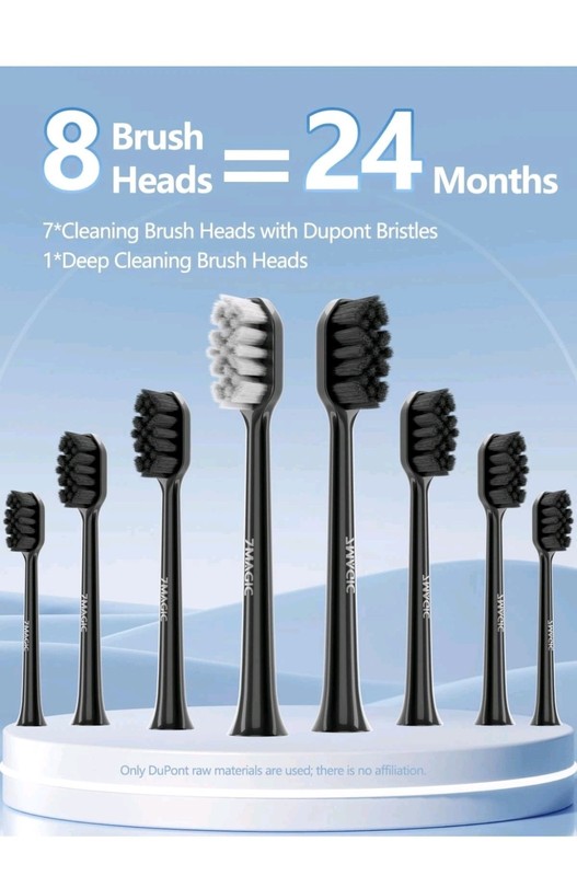 7MAGIC Sonic Electric Toothbrush Black Rechargeable IPX7 Waterproof 5 Modes gallery