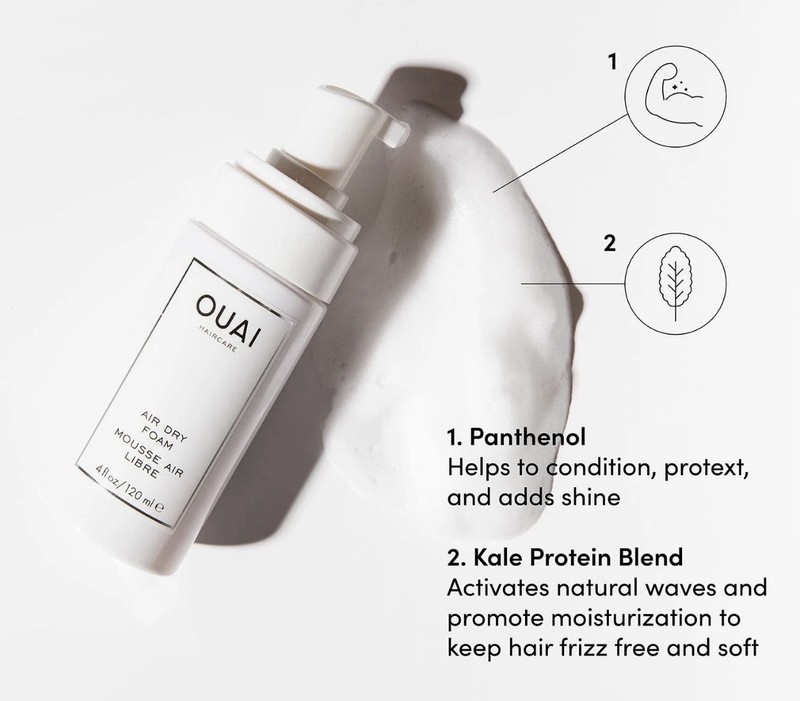 OUAI Heat-Free Air Dry Styling Foam, 4oz. New *Ships Free* gallery