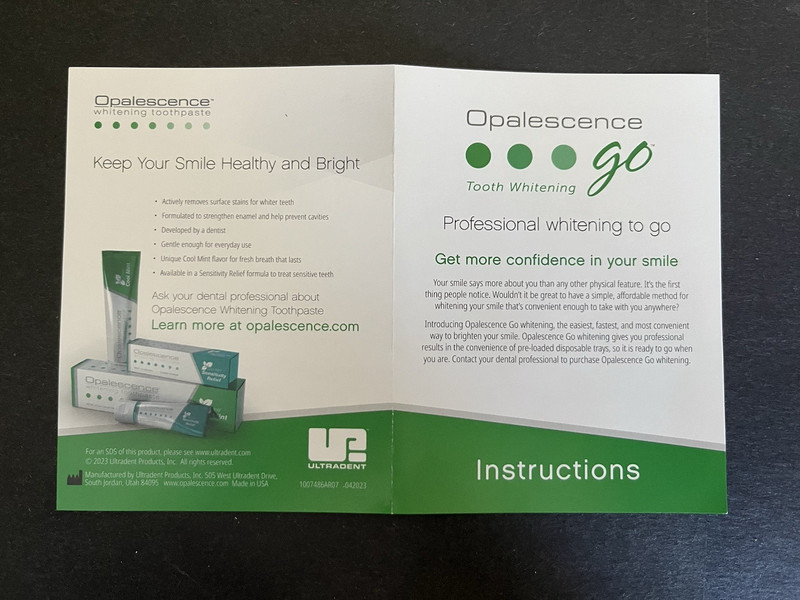Opalescence Go 10 % Mint Prefilled Teeth Whitening Trays 20 trays Exp 02/28/27 gallery