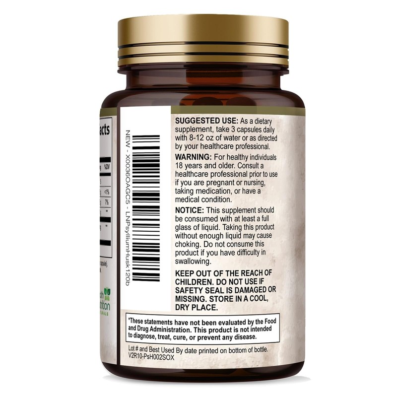 High Absorption Psyllium Husk Capsules 2000mg Daily Fiber Supplement, Psyllium.. gallery