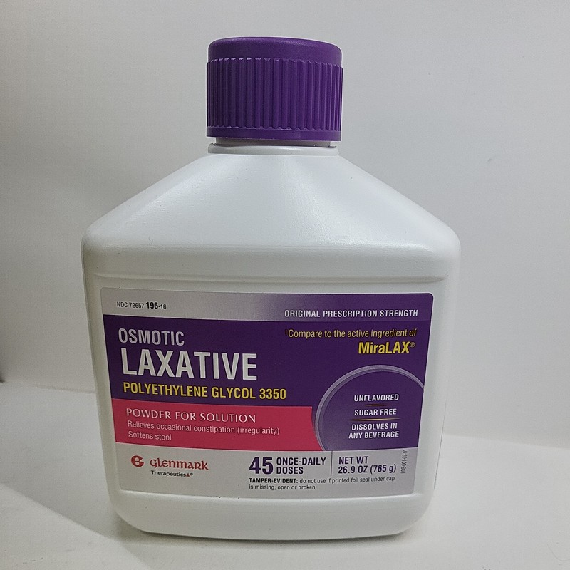 Glenmark Therapeutics Polyethylene Glycol 3350, 26.9 ounces, 45 doses. New