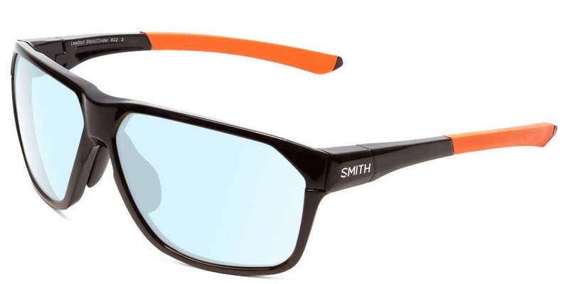 Smith Leadout Square Multi-Focus Blue Light Eyeglasses Matte Black Orange 63 mm