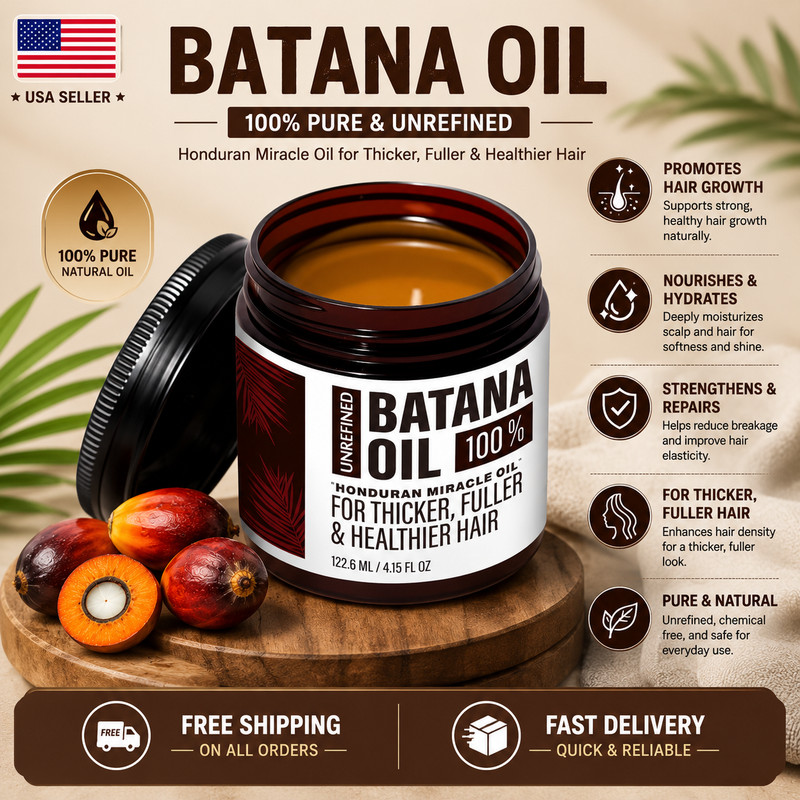 Organic Batana Oil for Hair Growth and Repair | 100% Pure, Unrefined Hair Tre