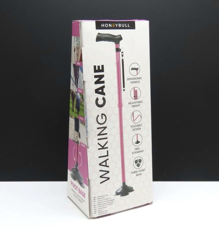 Pink HONEYBULL Walking Cane Foldable, Adjustable, Collapsible New In Box