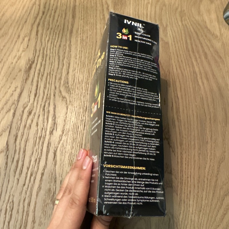 Black Hair Dye Shampoo 3 in 1 Exp 10/05/2028 16.9 fl oz gallery