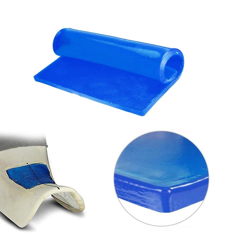 Motorcycle Seat Gel Pad 25x25x2cm Blue Cushion Shock Absorption DIY Mat