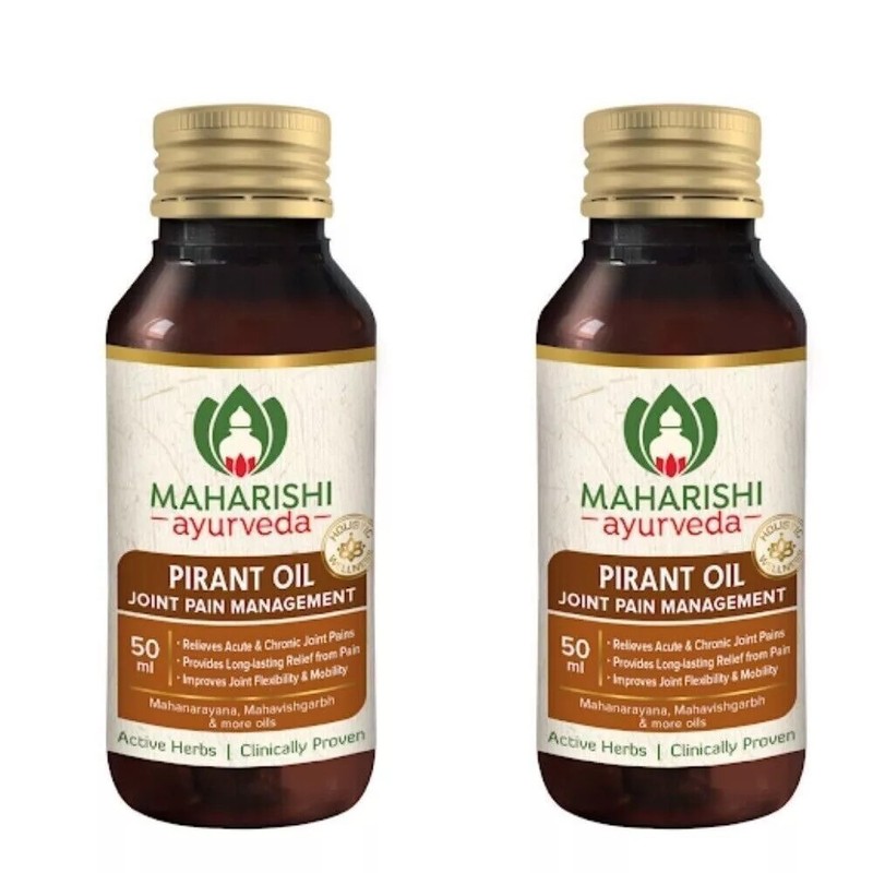 2 x Maharishi Ayurveda PIRANT Oil (50ml) Massage Oil for Joint & Muscle Pain