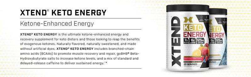 XTEND Keto ENERGY BCAA Amino Acid Supplement 20 Servings | Knockout Fruit Punch gallery