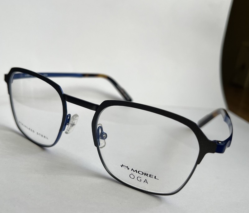 OGA-MOREL OGA-10155O-BG05-52 Eyeglasses Eye Glasses BG05 BLUE/SILVER Authentic N