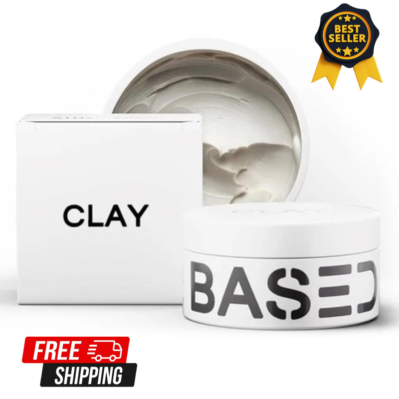 BASED Hair Clay for Men, Premium Hair Clay with Strong Hold, Texturizing Finish