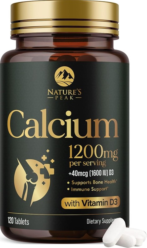 Calcium 1200 mg Per Serving with Vitamin D3 – Bone Health Supplement 120 tablet