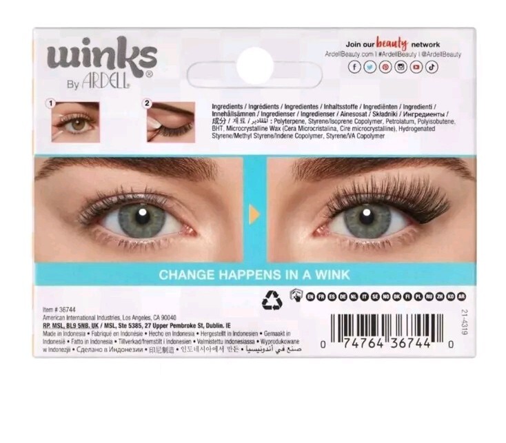 Ardell Self Adhesives Stick & Go - Winks Peace No Glue Needed 1 Pair gallery