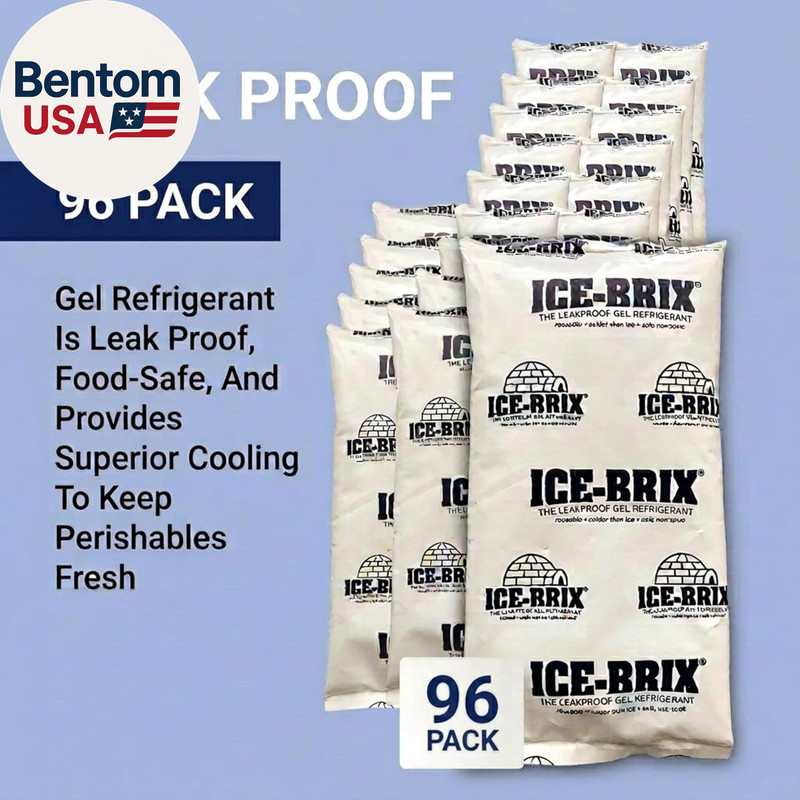 Ice Packs for Shipping 5 X 2 3/4" (96 Pack Bulk) Food-Safe Reusable Refrigerant gallery