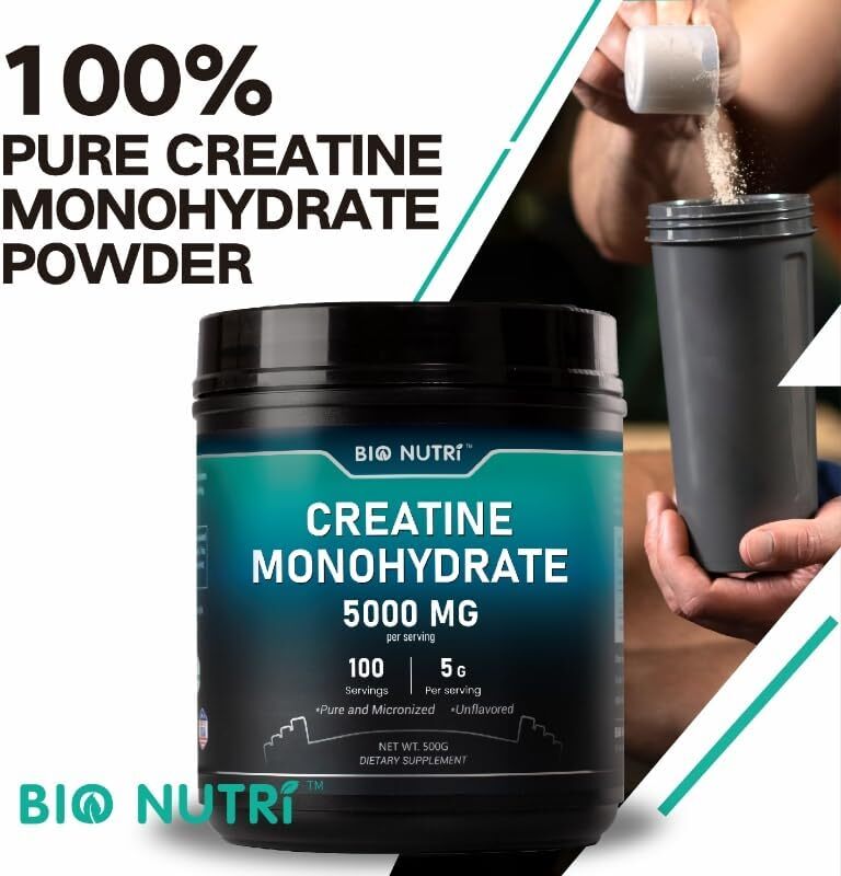 Bulk Creatine Monohydrate Micronized Powder 500Gram, 5000mg Per Serving gallery