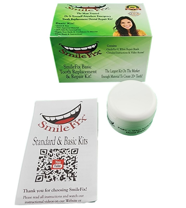 SmileFix Basic Dental Repair Kit – Missing or Broken Tooth. Gaps Broken Teeth…