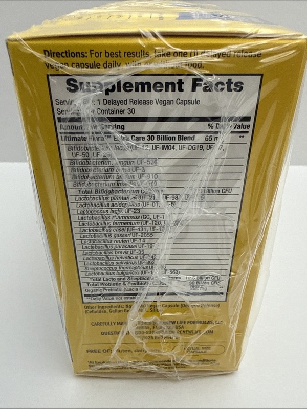 3 X ReNew Life Ultimate Flora Probiotic 30 Billion CFU- 30 Count Exp 09/2027 gallery