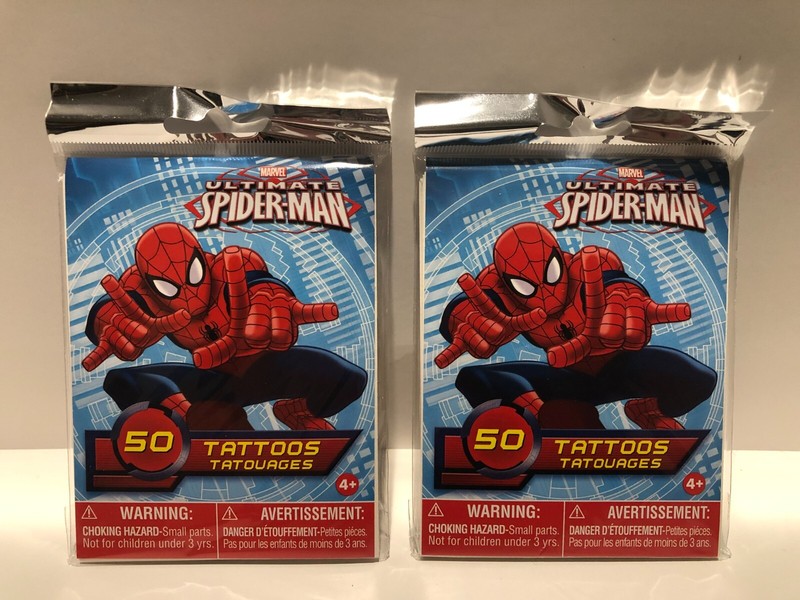 Marvel Ultimate Spider-Man Temporary Tattoos 50 Count (2 packs)