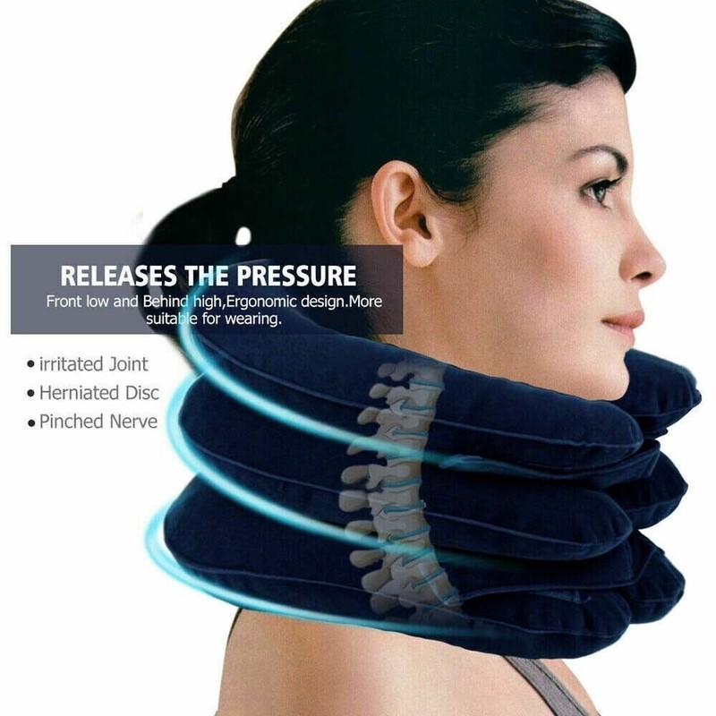 Cervical Neck Traction Device Collar Brace Support Pain Relief Stretcher Therapy gallery