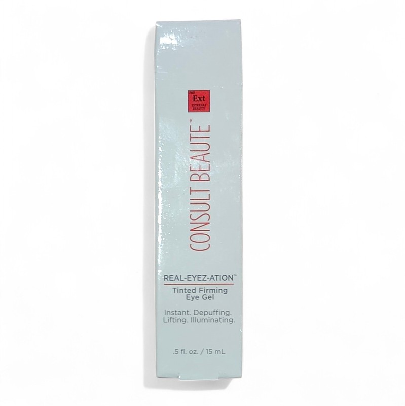 Consult Beaute Real-EYEZ-ATION Tinted Instant Firming Puffy Eye Lid Lift Gel NEW