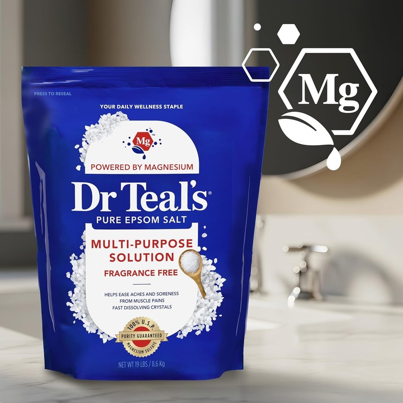 Pure Epsom Salt Bulk Magnesium Sulfate USP, Fragrance Free, 19 lbs gallery