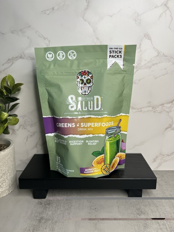 Salud Greens+Superfoods Maracuya Passion Fruit 15 Sticks Exp 11/2026
