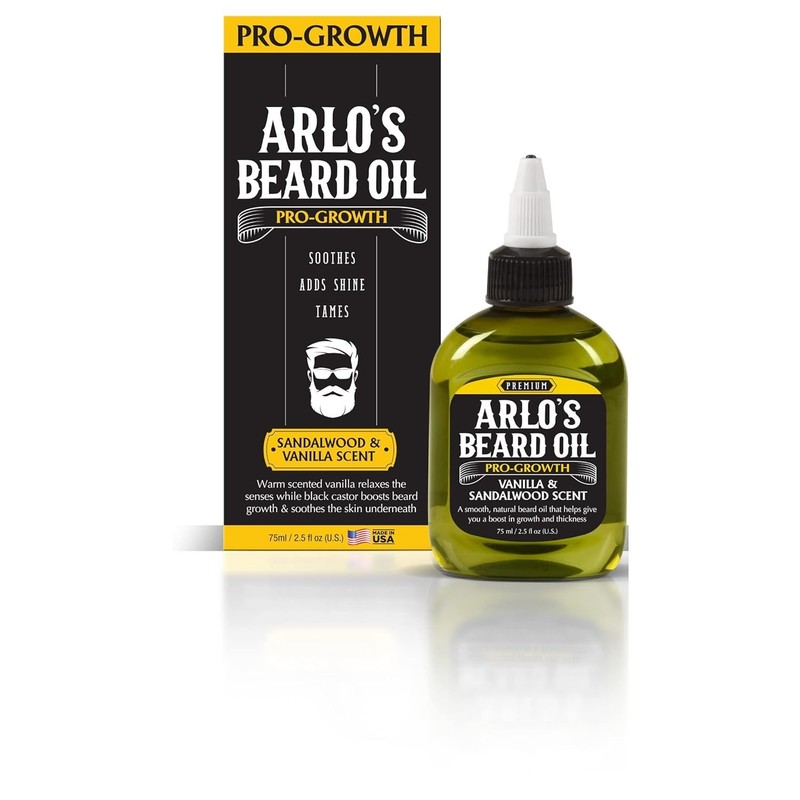 Pro Growth Beard Oil - Vanilla Sandalwood 2.5 oz. - Promotes Beard Hair Growth gallery