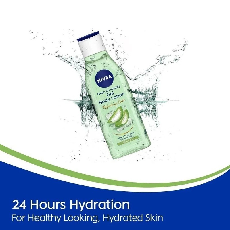 Nivea Aloe Vera Gel Body Lotion, Refreshing Care For 24H Hydration_ 200ml gallery