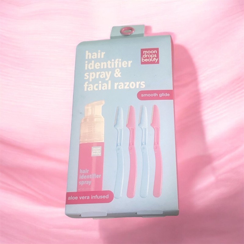 Moon Drops Beauty Hair Identifier Spray and Facial Razor Dermaplaning Kit Hair