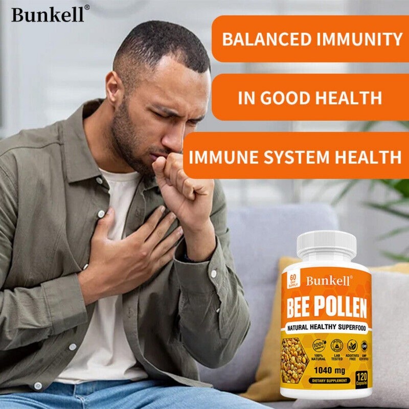 BEE POLLEN Supplements 1040 mg Digestive Immune Balance Energy 120 Capsules US gallery
