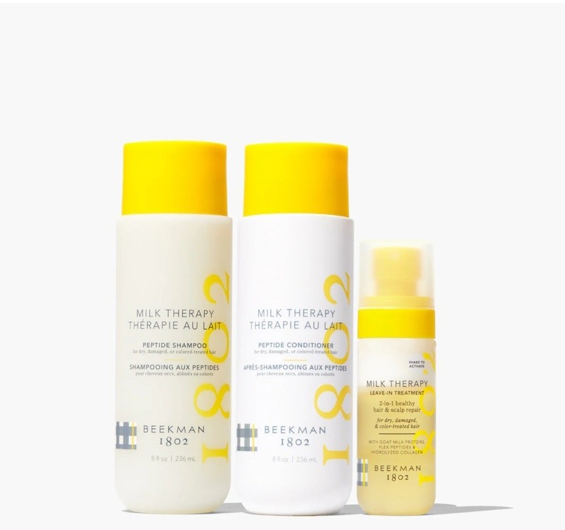 BEEKMAN Peptide Shampoo Conditioner & Treatment Set | Milk Therapy NWOB $93 msrp