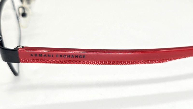 ARMANI EXCHANGE AX 1009 6036 SHINY BLACK/RED AUTHENTIC EYEGLASSES 53-16 gallery