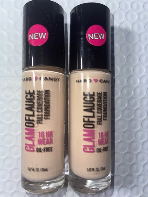 Lot of 2 Hard Candy Glamoflauge Full Coverage Foundation Ultra Light NEW 1501