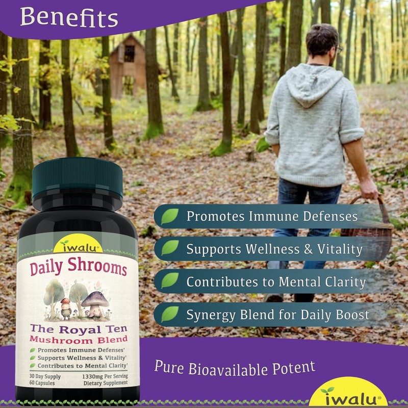 Control Cortisol 10x Complejo Hongos – Melena León, Reishi, Shiitake, 60 Cápsula