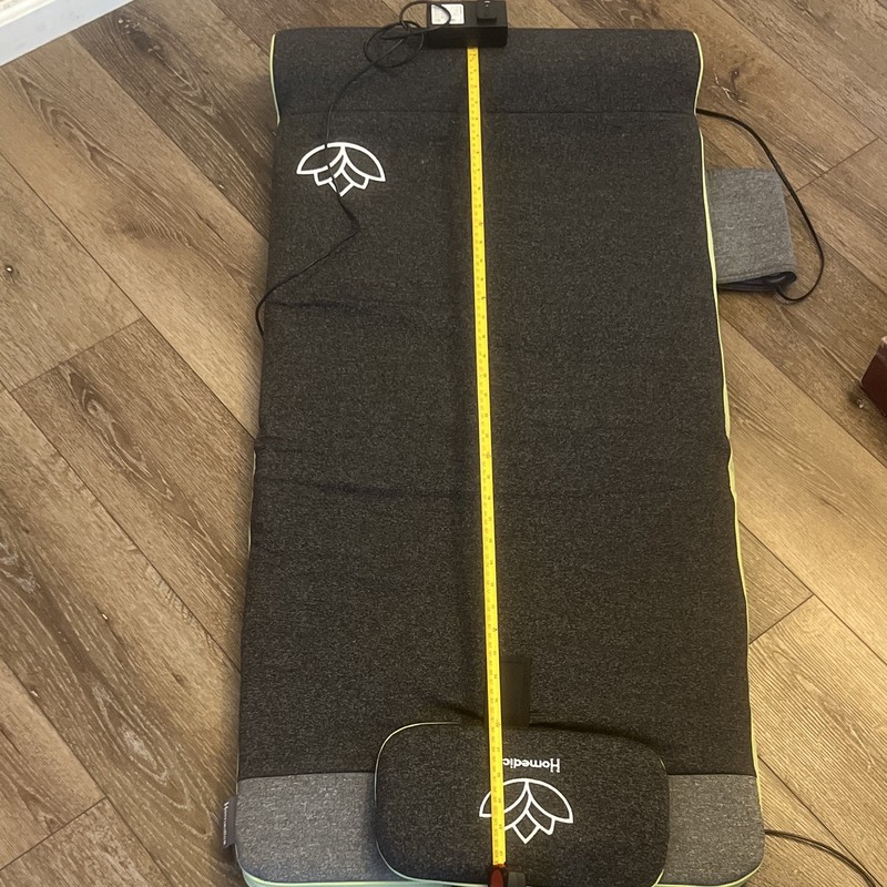 HoMedics Full Body Massage Mat w/ Remote Control, Corded Electric, Gray/Green gallery