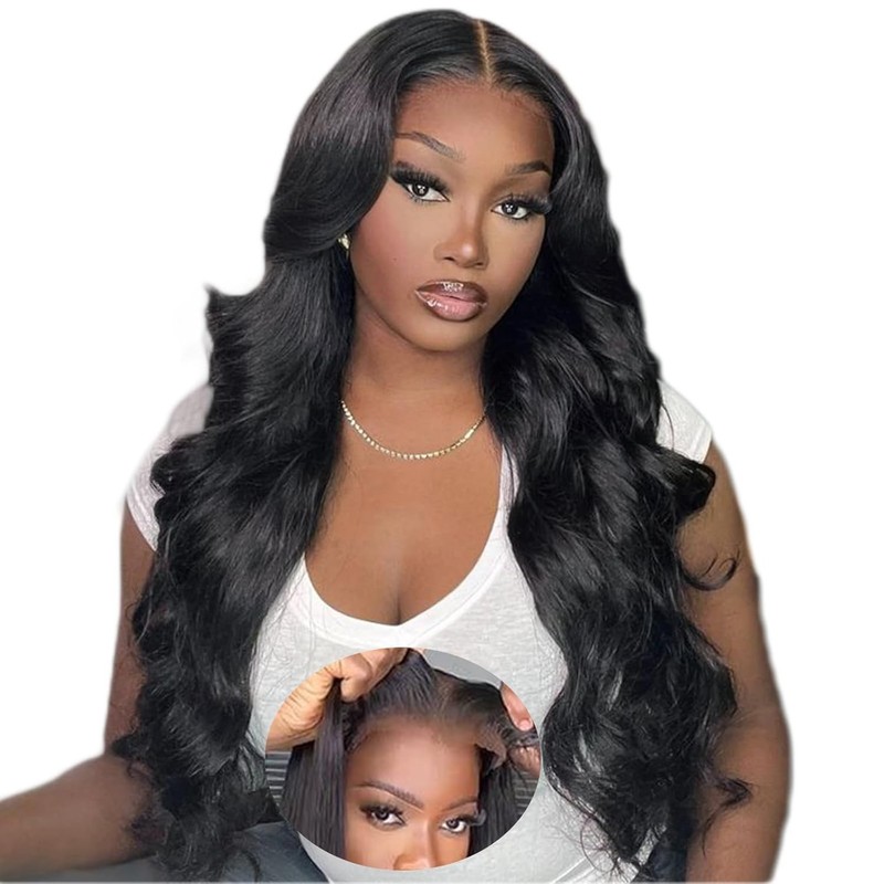 Glueless Wigs Human Hair Pre Plucked Pre Cut 4X4 Body Wave Lace Front Wig