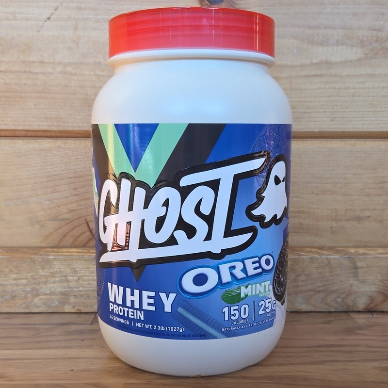 GHOST Whey Protein Powder, Oreo Mint Flavor, 2.3 lb (1027 g)