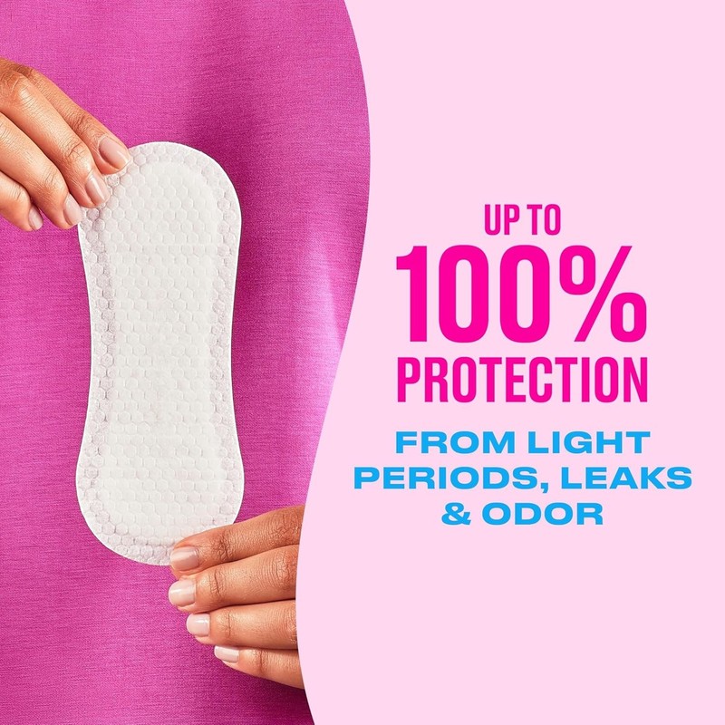 3 pack Carefree Panty Liners for Women Extra Long, Unwrapped, Unscented, 100ct gallery