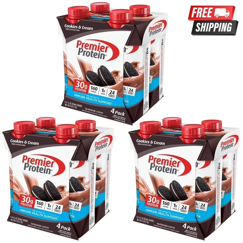 Premier Protein Shake, Cookies & Cream, 30g Protein, 11 fl oz, 12 Ct