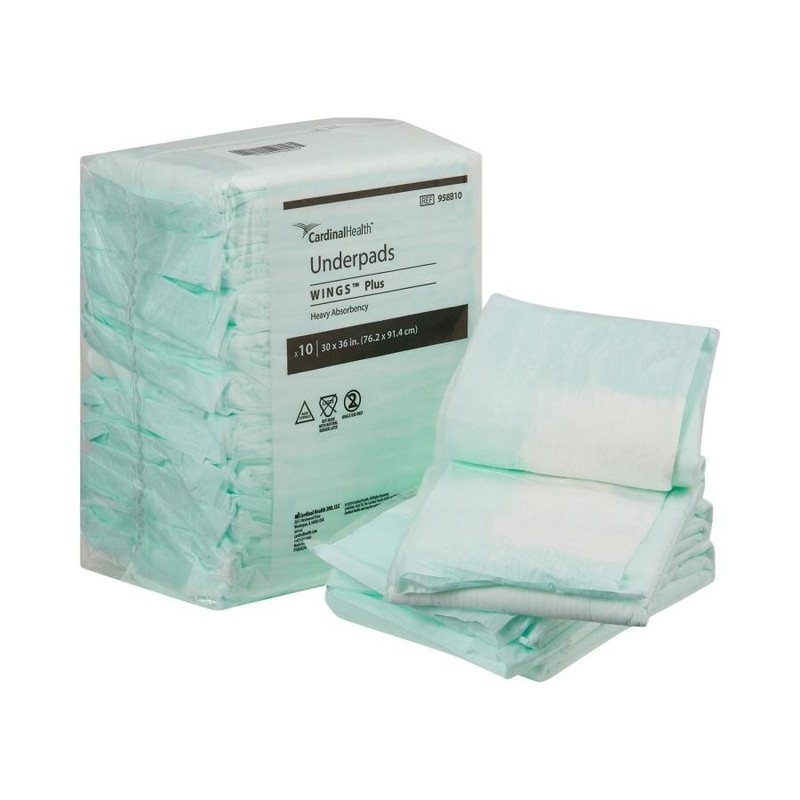 20 pc Wings+ Heavy Absorbency Disposable Underpads by Cardinal Health