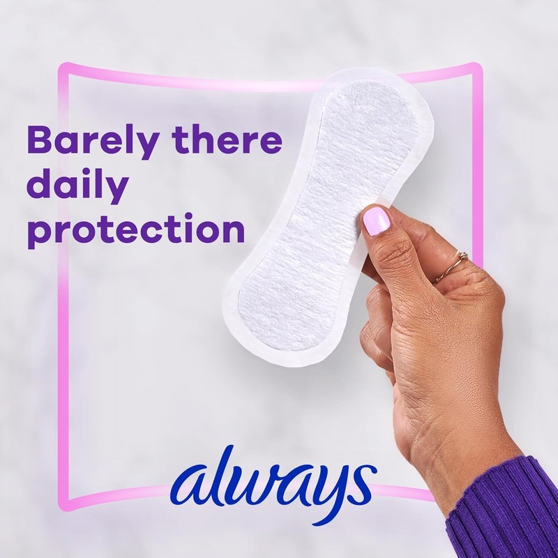 Always Thin Daily Panty Liners, Light Absorbency, Unscented, 162 Count _ USA gallery