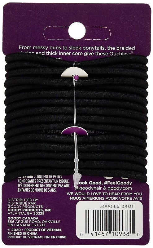 Ultra-Strong Hair Elastics in Black – Gentle Grip, Pack of 30 for Everyday Use gallery