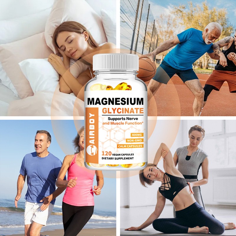 Magnesium Glycinate 400mg - Improved Sleep, Stress & Anxiety Relief - Vitamin B6 gallery