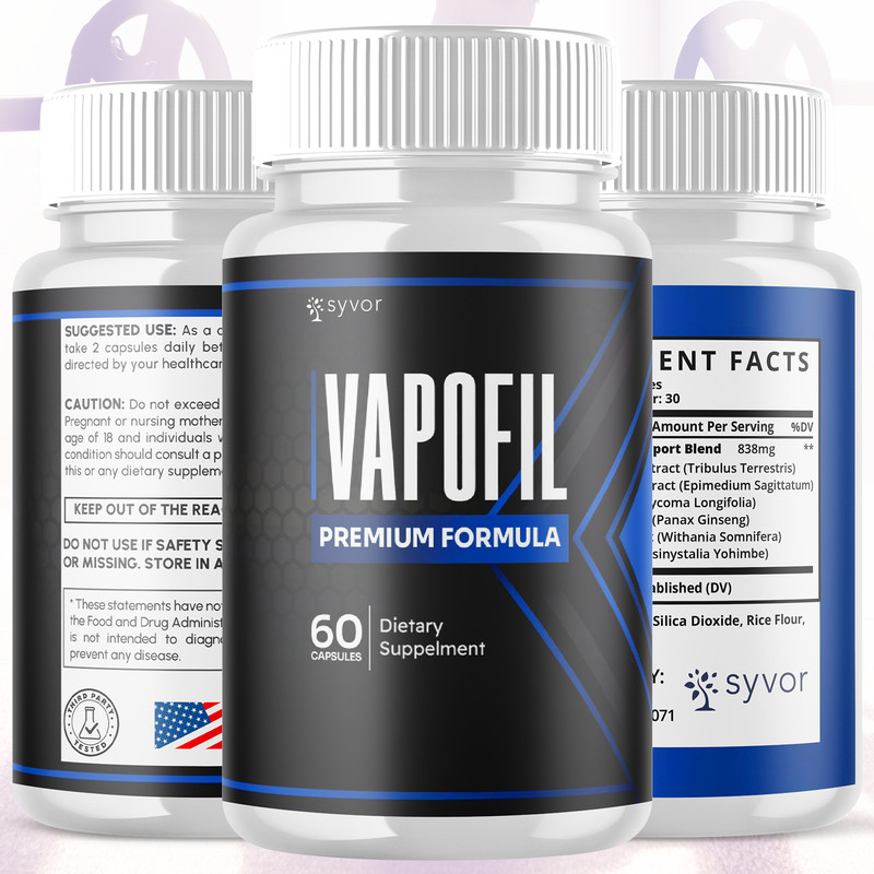 (2 Pack) Vapofil Advanced Male Pills Vapo Fil Formula Supplement 120 Capsules gallery