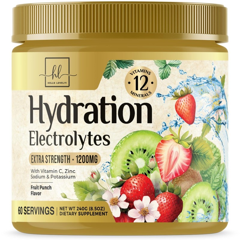 Hello Lovely! Hydration Electrolyte Drink Mix Rapid Hydration Powder 6