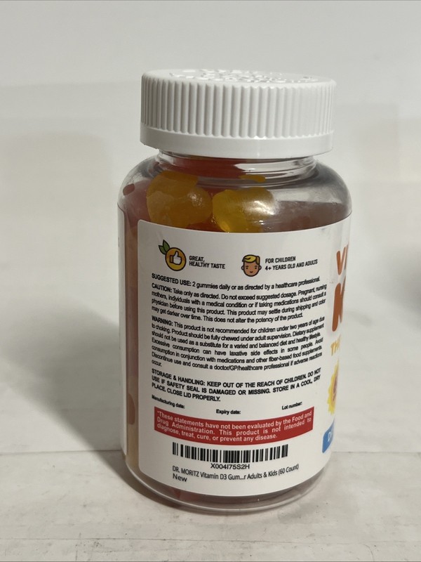 3x DR. MORITZ Vitamin D Gummies 2000 IU 60ct (180 Total) Exp 3/27 gallery
