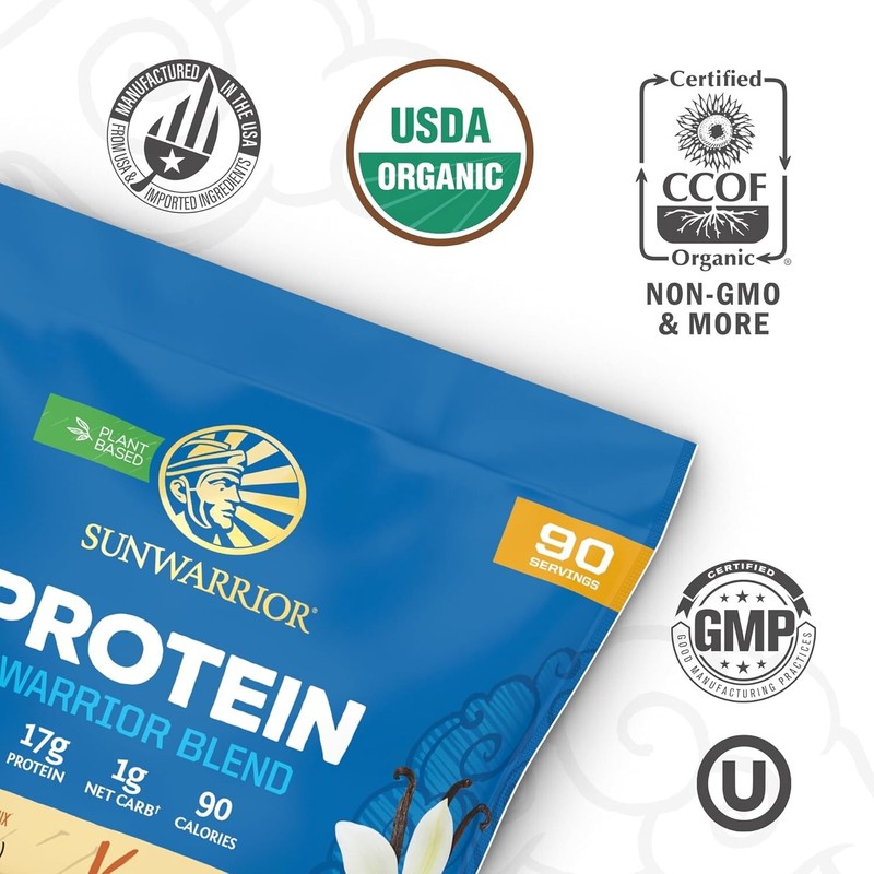 Sunwarrior Vegan Organic Protein Powder Plant-Based BCAA Amino Acids 4.96 lb gallery