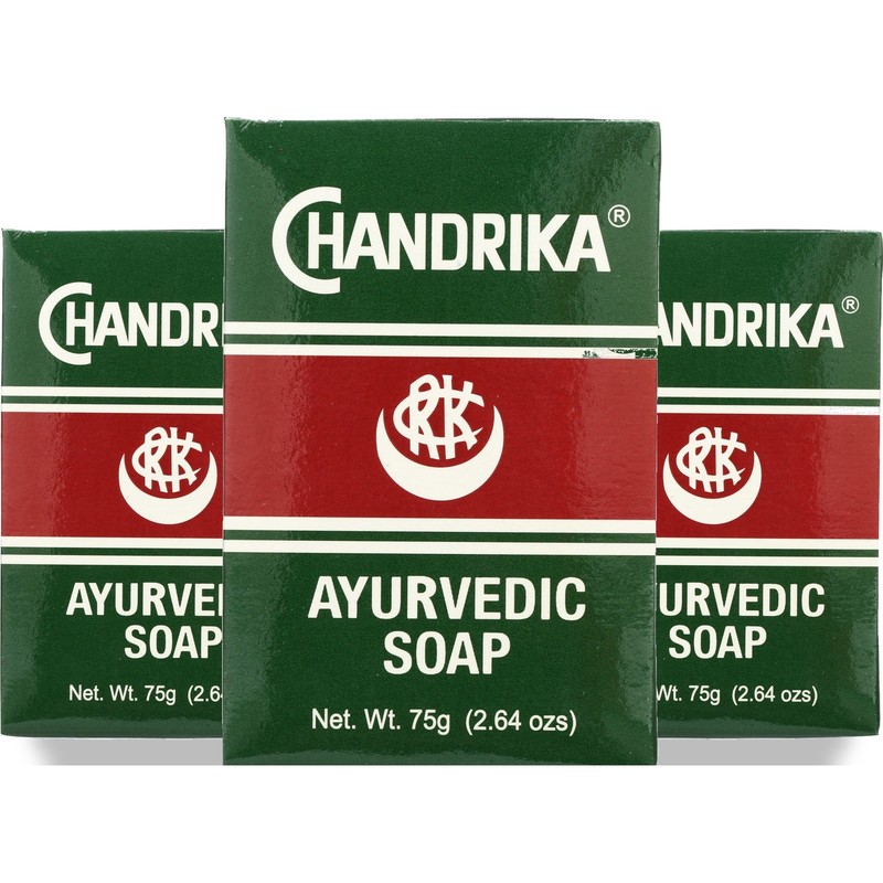 Chandrika Ayurvedic Soap Bar 75 G Herbal Made In India 3 Pack